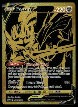 Pokemon Cards Zacian V SWSH076 SWSH Black Star Promo - Image 1