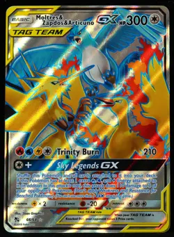 Moltres & Zapdos & Articuno GX Tag Team #66 NM-M Pokemon Card - Image 1