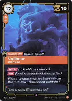Riftbound Volibear Card Origins OGN 158/298 League Of Legends English - Image 1