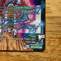 Dragonball Super Card Game-Frieza,Charismatic Villain-BT10-075 SR-10k+5k Power - Image 4