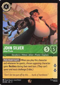John Silver - Alien Pirate Legendary Fabled 89/204 NM Lorcana Card - Image 1
