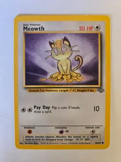 Meowth 56/64 Pokemon Jungle Unlimited MP/HP - Image 1