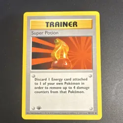 Pokemon TCG Super Potion 1st Edition Shadowless Base Set - Image 1