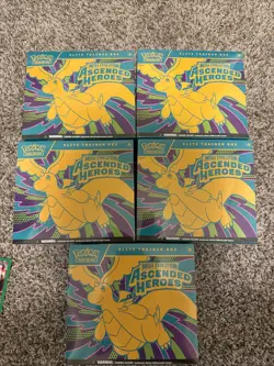 Pokemon Ascended Heroes ETB Elite Trainer Boxes Lot Of 5 Sealed New! SHIPS FAST - Image 1