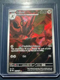 2023 POKEMON OBF EN-OBSIDIAN FLAMES 205 SCIZOR ILLUSTRATION RARE - Image 1