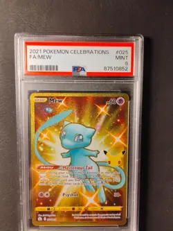 2021 Pokemon Celebrations FA/MEW #025/025 PSA 9 MINT GRADED - Image 1