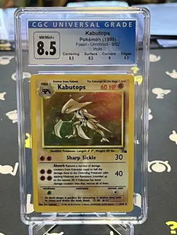 🟠 Kabutops, #9, Fossil Unlimited, Holo, Pokemon 1999, CGC 8.5 - Image 1