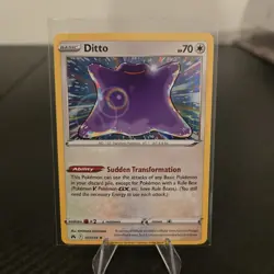Pokemon Ditto 107/159 Crown Zenith Rare Holo NM - Image 1