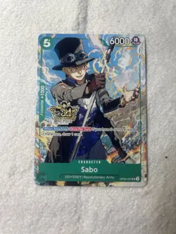 One Piece Card Game Sabo OP09-027 3rd Anniversary Promo Foil 6000 Power - Image 1