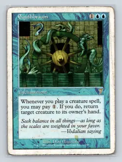 MTG Equilibrium - 7th Edition HP Heavily Played RARE Enchantment Card - Image 1