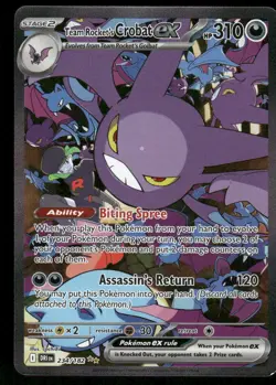 Pokemon Cards Team Rocket's Crobat ex 234/182 Destined Rivals - Image 1