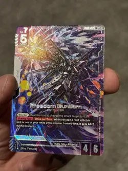 Freedom Gundam (LR+) - Gundam Card Game TCG - Newtype Rising GD01-065 English - Image 1