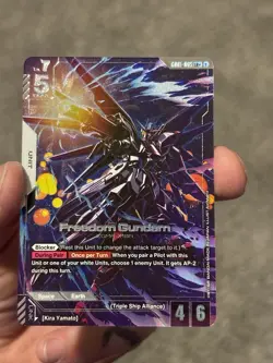 Freedom Gundam (LR+) - Gundam Card Game TCG - Newtype Rising GD01-065 English - Image 2