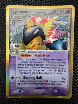 #3 Typhlosion 12/101 EX Dragon Frontiers 2006 Delta Species Holo Pokemon Card - Image 1