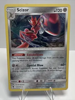LP Scizor 126/214 Holofoil SM Lost Thunder AUTHENTIC Pokemon Card - Image 1