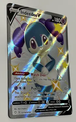 Indeedee V SV114/SV122 Shining Fates Shiny Vault Full Art Pokemon Card NM/M - Image 3