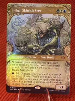 Helga, Skittish Seer (Showcase) (Foil) 332 MTG NM - Bloomburrow - Image 1