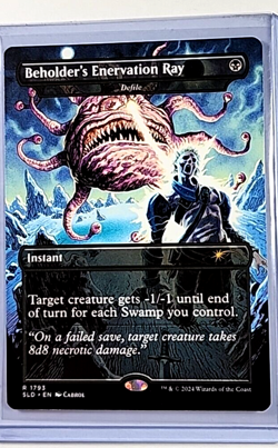 2024 MTG Magic the Gathering Secret Lair DnD Beholder's Enervation Ray / Defile - Image 1