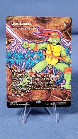 Leo's Katana - Sword of Sinew and Steel (Borderless) Tmnt Mtg NM PZA A - Image 1