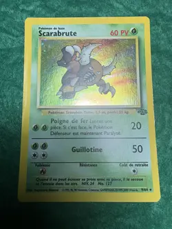 Scarabrute 9/64 Rare Holo Edition 2 Jungle Francais Pokemon Card--PINSIR FRENCH - Image 2