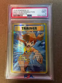 Pokemon XY Misty's Determination #108 Full Art Evolutions Set PSA 9 - Image 1