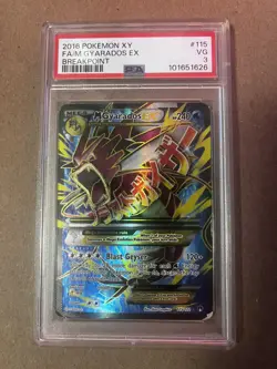 Pokemon Mega 2016 M Gyarados EX 115/122 Full Art XY Breakpoint PSA 3 VG - Image 1