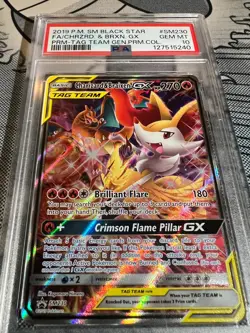 Pokemon Charizard & Braixen GX Tag Team Premium Coll. FA Promo SM230 PSA 10 - Image 2