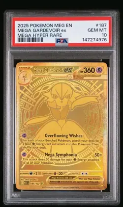 2025 POKEMON MEG EN-MEGA EVOLUTION MEGA HYPER RARE #187 MEGA GARDEVOIR EX PSA 10 - Image 1