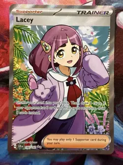 Pokemon Stellar Crown - LACEY - ULTRA RARE TRAINER - 166/142 - NM/M - Image 1
