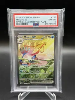 2024 Pokemon Surging Sparks Milotic EX 237/191 Special Illustration Rare PSA 8 - Image 1