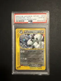Pokemon TCG PSA 10 072/088 2002 Magneton Holo Mysterious Mountains - Image 1