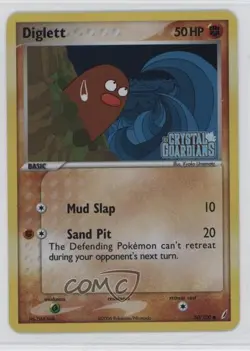 Diglett Reverse Foil Pokemon EX Crystal Guardians #50 2006 - Image 1