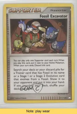 Fossil Excavator Pokemon Diamond & Pearl Mysterious Treasures #111 2007 READ 2f4 - Image 1