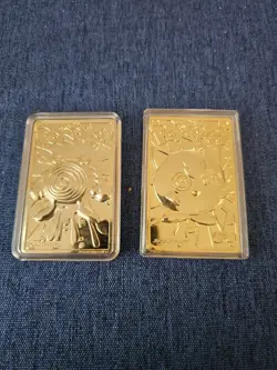 Pokemon 1999 23k Gold Plated Jigglypuff and Poliwhirl Burger King Limited Ed. - Image 1