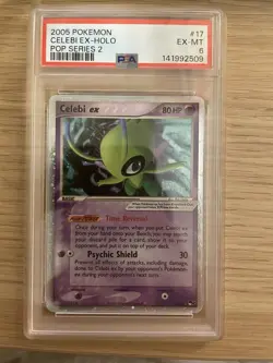 2005 Pokemon Pop Series 2 Celebi Ex 17/17 Holo PSA 6 - Image 1