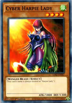 Cyber Harpie Lady LDS2-EN067 Yu-Gi-Oh! 1st Edition Light Play - Image 1