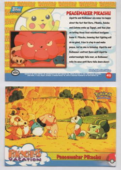 1998 Pikachus Vacation Trading Card #46 Peacemaker Pikachu NEW UNCIRCULATED - Image 1