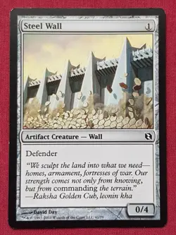 Magic The Gathering DUEL DECKS ELSPETH VS TEZZERET STEEL WALL artifact card MTG - Image 1