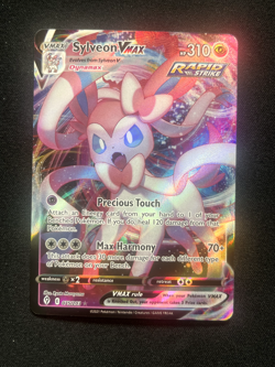 Pokemon Card TCG Sylveon Vmax 075/203 SWSH07: Evolving Skies Holo Ultra Rare NM - Image 1