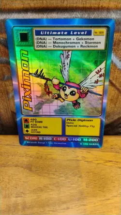 DIGIMON Digital Monsters PIXIMON St-30S Holo Foil Trading Card 1999 by BANDAI - Image 1