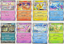 Pokemon TCG Eevee's Eeveelutions 8 Card Set Prismatic Evolutions Holo Rare - Image 1