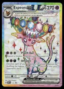 Pokemon Cards Espeon ex SVP 175 SV: Scarlet & Violet Promo Cards Holofoil - Image 1
