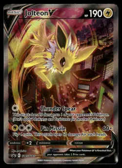 Pokemon Cards Jolteon V SWSH183 SWSH Black Star Promo - Image 1