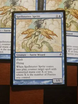 Mtg x3 Spellstutter Sprite X3 MP/LP Lorwyn Magic Cards Faeries Pauper - Image 2