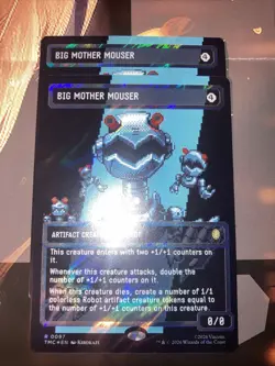 magic the gathering tmnt Big Mother Mouser Borderless Surge Foil X2 - Image 1