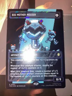 magic the gathering tmnt Big Mother Mouser Borderless Surge Foil X2 - Image 2