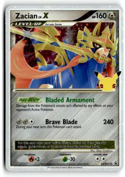 Zacian LV.X SWSH135 Promo SWSH Black Star Pokemon Holo Near Mint - Image 1