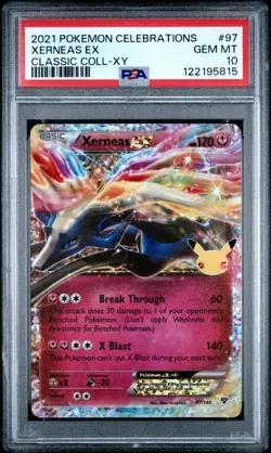 2021 Pokemon Celebrations Classic Collection 97 Xerneas EX PSA 10 - Image 1