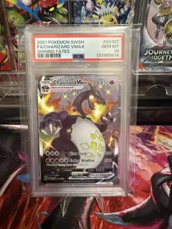 Pokemon Charizard VMAX SV107/SV122 Shining Fates Shiny Holo Rare PSA 10 Holo - Image 1