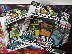 Lot Of 2 Pokemon Black Bolt/White Flare Unova Poster Collection Sealed - Image 1